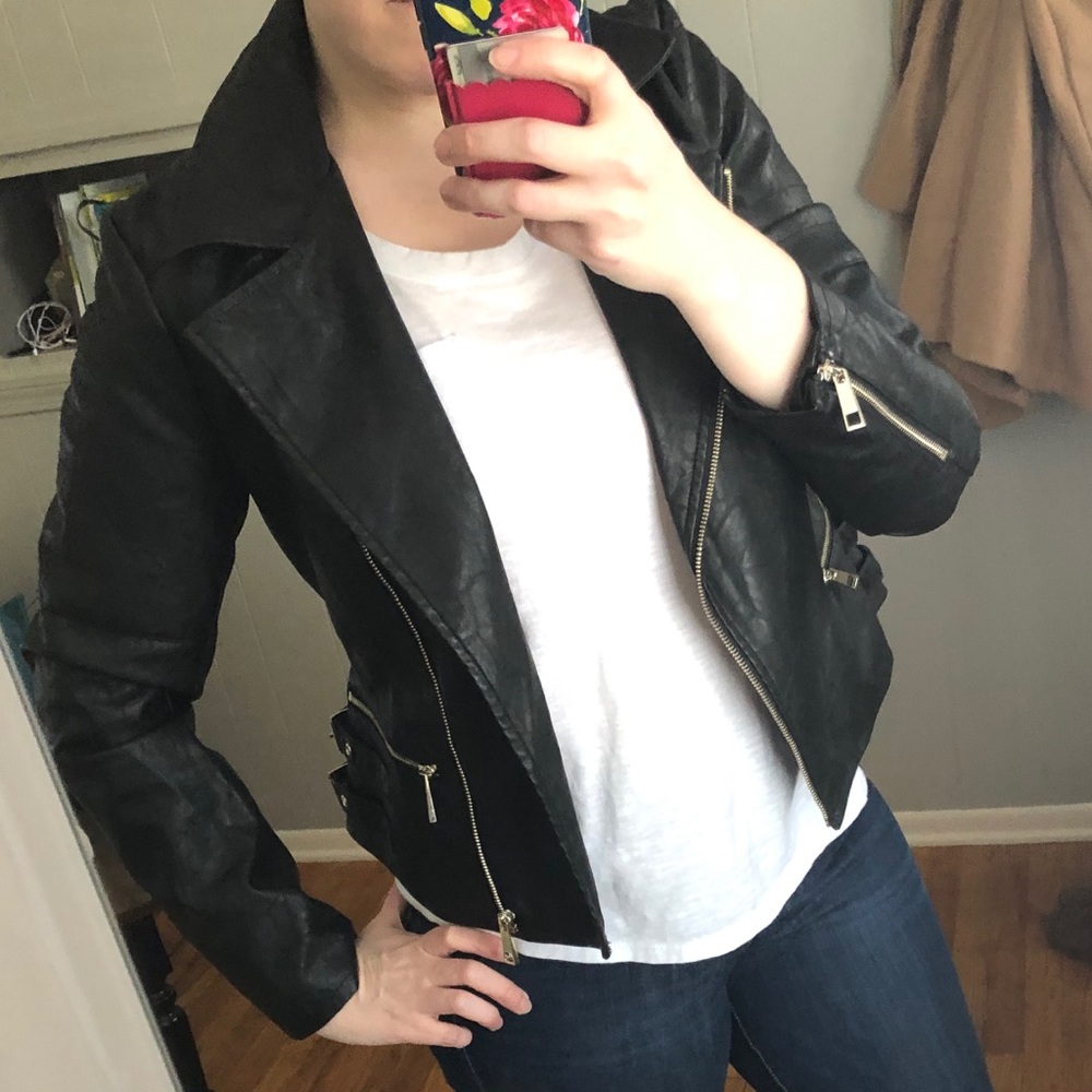Vegan Leather Motorbike Jacket